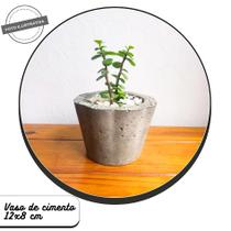 Vaso de Cimento Ondulado para Plantas 12x8 cm Artesanal Leve