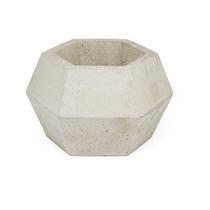 Vaso de concreto Artesanal decorativo Diamante 9,5cm Cinza