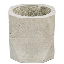 Vaso de concreto Artesanal decorativo Geometric 9 cm Cinza linha Eco