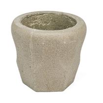 Vaso de concreto decorativo Bowling 9,5cm Cinza linha Eco