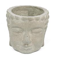 Vaso de concreto decorativo Buda 10cm Cinza linha Eco