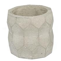 Vaso de concreto decorativo Colmeia 10cm Cinza linha Eco