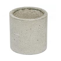 Vaso de concreto decorativo redondo 7,2cm Cinza linha Eco