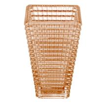 Vaso De Cristal Maya Âmbar 16,5cm x 12cm x 27,5Cm - Wolff Vaso De Cristal Maya Âmbar 16,5cm x 12cm x 27,5Cm - Wolff