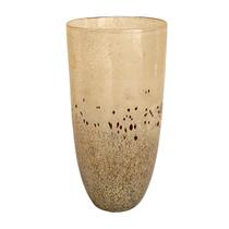 Vaso de Cristal Murano Alto 30cm Bege p/ Orquídea Flor Planta - Tiger Glass