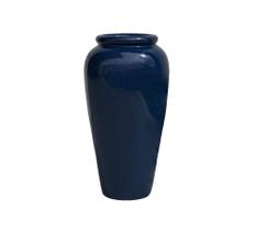 Vaso de Fibra de Vidro 52x19 cm Burano Azul Brilho