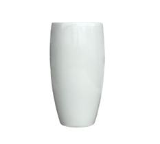 Vaso de Fibra de Vidro 52x27 cm Tulipa Branco Brilho