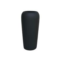 Vaso de Fibra de Vidro 63X28 cm Estilo Vietnamita Preto Fosco Vaso de Fibra de Vidro 63X28 cm Estilo Vietnamita Preto Fosco