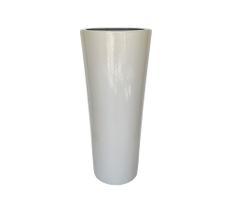 Vaso de Fibra Vidro Cachepot 66x30cm Branco