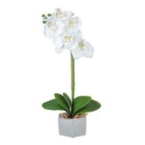 Vaso de Flor Arranjo Orquídea Artificial Planta Realista Decorativa