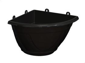 Vaso de flor Canto de Parede Plantas Plastico N1 - Preto