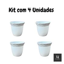 Vaso de Flor Melamina Decorativo Pequeno Redondo Plastico - decorkasa