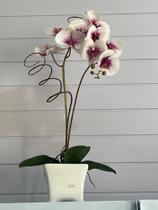 Vaso de flor Orquídea branco TAM p - Casa flor