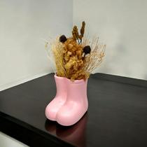 Vaso De Flor Pequeno Modelo Bota Galocha Rosa Bebe Vaso De Flor Pequeno Modelo Bota Galocha Rosa Bebe
