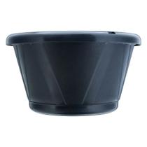 Vaso de flor redondo n.0 nutriplast ciua com prato - preto