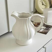 Vaso de flores arte vaso presentes de aniversário peças centrais do casamento nórdico com alça