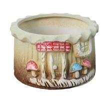 Vaso de flores Ceramic Mushroom House Fairy Style Planter Vaso de flores Ceramic Mushroom House Fairy Style Planter