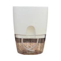 Vaso De Flores De Plástico Transparente De Dupla Camada Com Corda De Algodão E Porta De Injeção Para