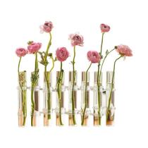 Vaso De Flores De Vidro Transparente Com Tampa Articulada Conjunto De 4 6 8 Decoração De Casa Tubo