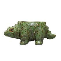 Vaso de flores, desenho animado, dinossauro, cerâmica, animal verde, 15x8x6,5 cm