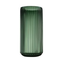 Vaso de flores Dinyeo, cilindro grande, vidro verde com nervuras Vaso de flores Dinyeo, cilindro grande, vidro verde com nervuras
