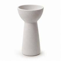 Vaso de Flores Neutro Decoração Minimalista Elegante Escritório Sala Espaço Zen Salão de Beleza Cerâmica 23cm