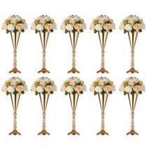 Vaso de Flores NUPTIO Dourado - Metal, 42cm (10 Unidades)