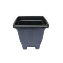 Vaso De Flores Quadrado Preto Médio 6.4L 3UD Plastic