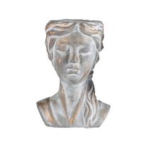 Vaso de flores Vintage Girl Bust Cement 1,8 kg 16x21cm
