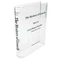 Vaso de flores Walbest em acrílico em forma de livro transparente