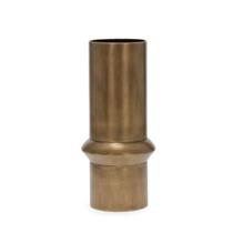 Vaso de metal cilindrico dourado