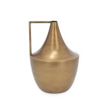 Vaso de Metal Dourado com Alça 30 cm - Mart