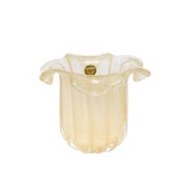 Vaso de Murano P Salvador Champagne com ouro 24k - Cristais Labone
