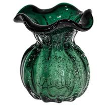 Vaso De Murano Verde Trouxinha 11x10cm St1673