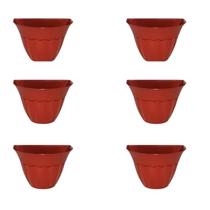 Vaso De Parede Cachepot Moderno Preto Ou Terracota Kit Com 6