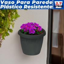 Vaso De Parede Jardim Horta Vertical Meia Lua 2,7 L Plástico Resistente
