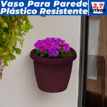 Vaso De Parede Jardim Horta Vertical Meia Lua 2,7 L Plástico Resistente - Usual Utilidades