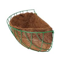 Vaso de Parede Meia Lua de Ferro Verde 25cm com Fibra de Coco - XCM25 Vaso de Parede Meia Lua de Ferro Verde 25cm com Fibra de Coco - XCM25