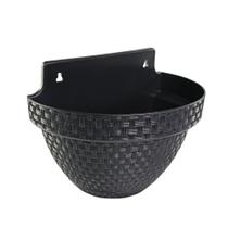 Vaso de Parede Meia Lua Rattan 3 Litros Preto Vaso de Parede Meia Lua Rattan 3 Litros Preto