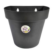 Vaso de Parede Okla Bari Preto para Jardim - Tamanho 2 Vaso de Parede Okla Bari Preto para Jardim - Tamanho 2