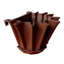 Vaso de parede - Plástico reciclado - Modelo Ondulado