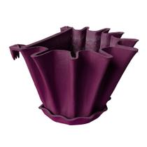 Vaso de parede - Plástico reciclado - Modelo Ondulado