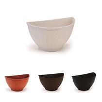 Vaso De Parede Rattan P - Jardim Vertical Orquidea Horta Vertical Suculenta Cachepo Meia Lua Vaso De Parede Rattan P - Jardim Vertical Orquidea Horta Vertical Suculenta Cachepo Meia Lua