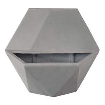 Vaso De Parede Sextavado Jardim Vertical 30X33 Cinza Claro