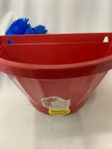 Vaso de parede vermelho, meia lua.