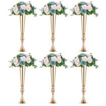Vaso de peças centrais de casamento NUPTIO Gold Metal 55,5 cm - 6 unidades