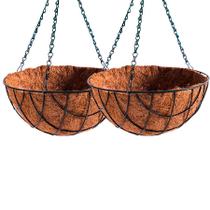 Vaso de Pendurar Com Pendente De Ferro 20, 25, 30, 35 e 40cm Decoração Fibra Coco samambaia, orquídea, Jiboia