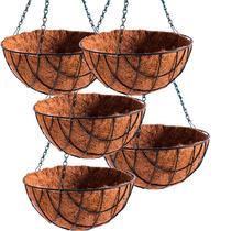 Vaso de Pendurar Com Pendente De Ferro 20, 25, 30, 35 e 40cm Decoração Fibra Coco samambaia, orquídea, Jiboia