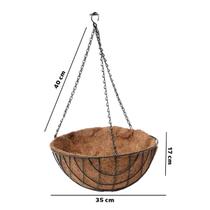 Vaso de Pendurar Com Pendente De Ferro 20, 25, 30, 35 e 40cm Decoração Fibra Coco samambaia, orquídea, Jiboia