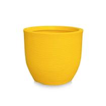 Vaso De Planta 45X50 Grande Redondo De Polietileno Amarelo